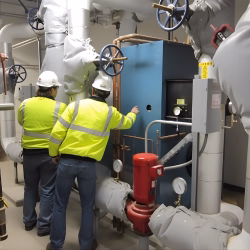 Industrial boiler installation in plant